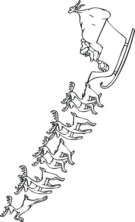 523x860 Santa Sleigh Coloring Page Santa And Sleigh Colouring Pages