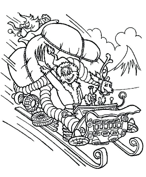 600x725 Sleigh Coloring Page Sleigh Template Printable Reindeer Sleigh