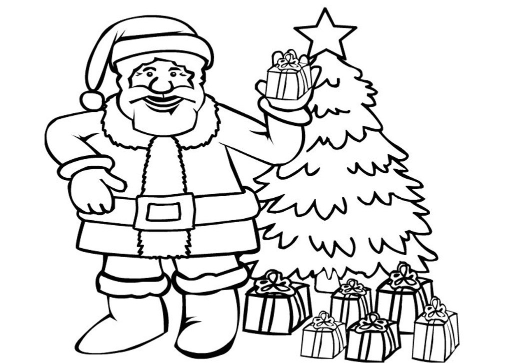 1014x727 Christmas Santa Claus Coloring Pages Sensational Santa Claus