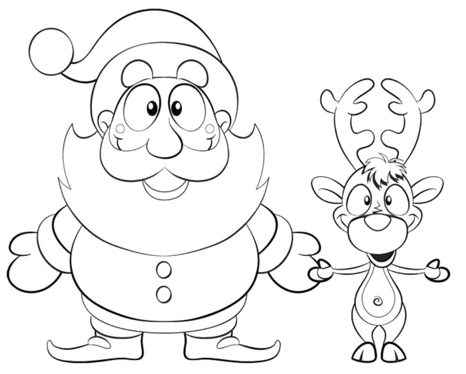 958x768 Santa Claus Coloring Pages Free Printables Reindeer Coloring Pages