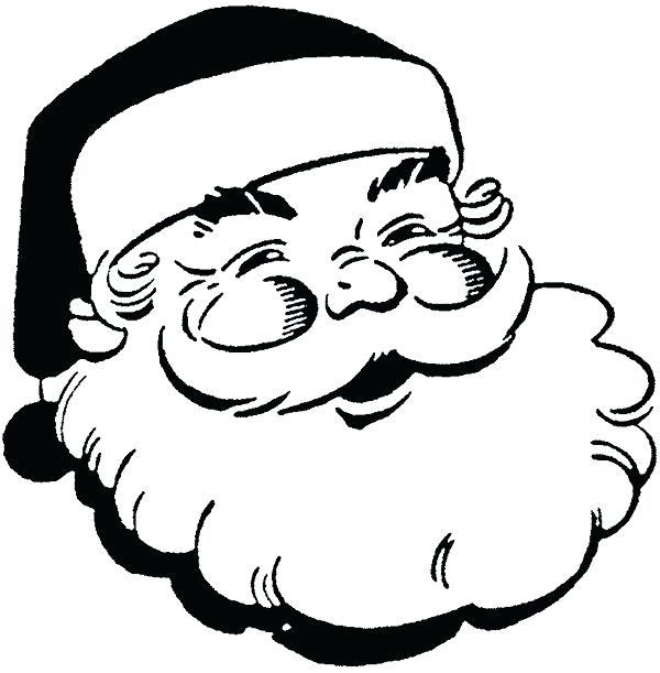 600x611 Santa Claus Coloring Pages Online Or Face Smile Coloring Page Free