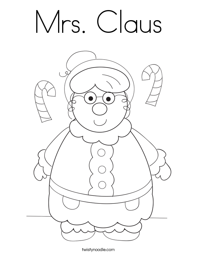 685x886 Mrs Claus Coloring Page