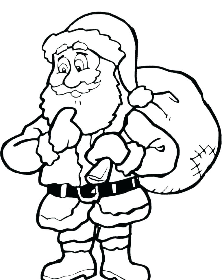 768x969 Santa Claus Coloring Pages Free Icontent