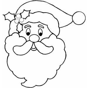 300x300 Free Printable Santa Face Santa Face Coloring Page Wood