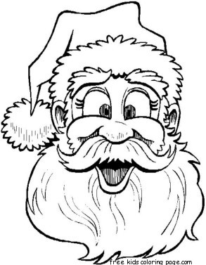 293x377 Printable Santa Claus Face Colouring Page For Kidsfree Printable