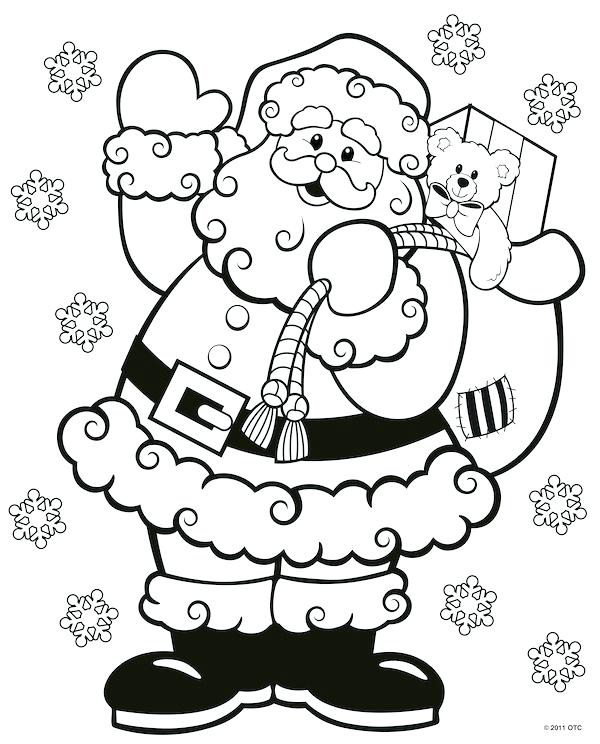 600x744 Santa Color Sheets Coloring Pages For Coloring Free Disney