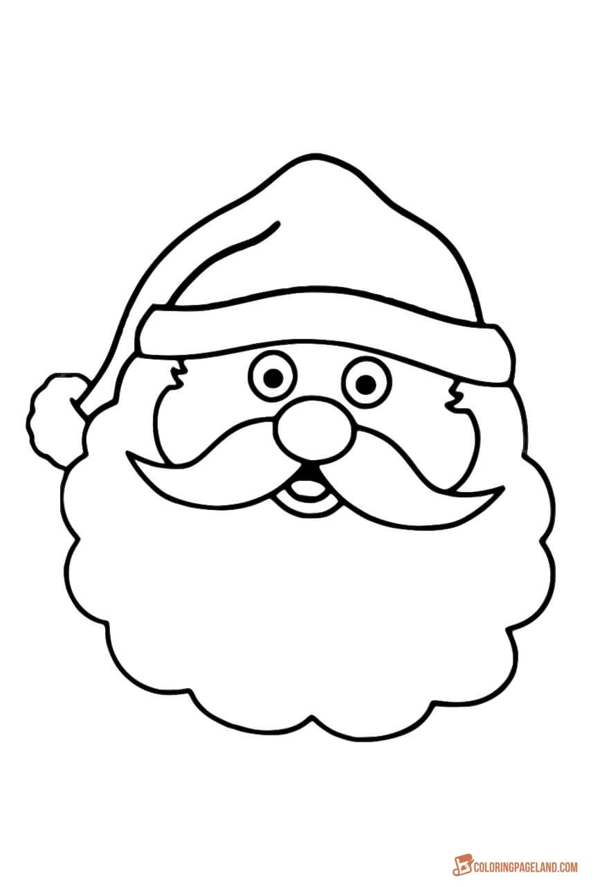 870x1280 Santa Face Coloring Pages Wagashiya