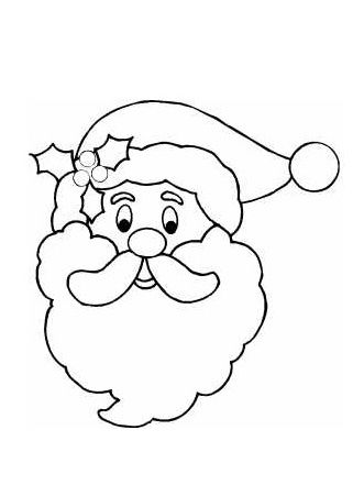 331x441 Santa Face Template Coloring Page Craft Faceeye Templates
