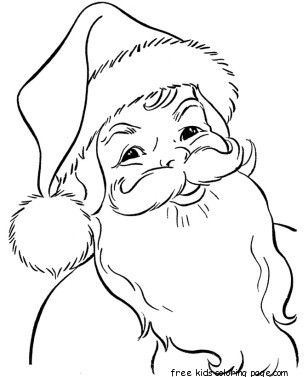 308x377 Coloring Pages Of Christmas Santa Claus Face Applique Ideas