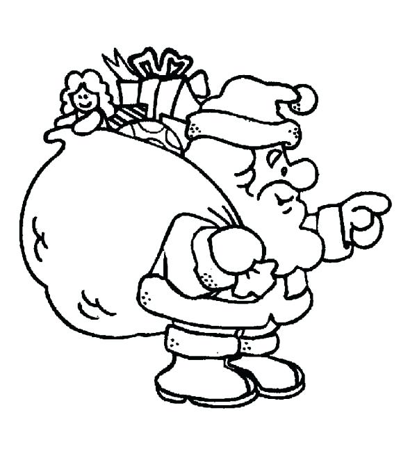 600x646 Santa Claus Is Coming To Town Coloring Pages With A Fat Sacks