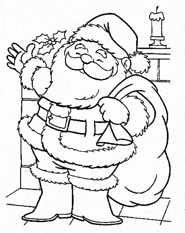 592x745 Santa Claus Is Coming To Town On Christmas Coloring Page Color Luna