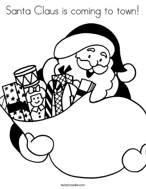 468x605 Santa Claus Is Coming To Town Coloring Page
