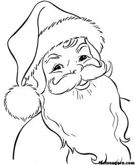 277x338 Coloring Pages Of Christmas Santa Claus Face