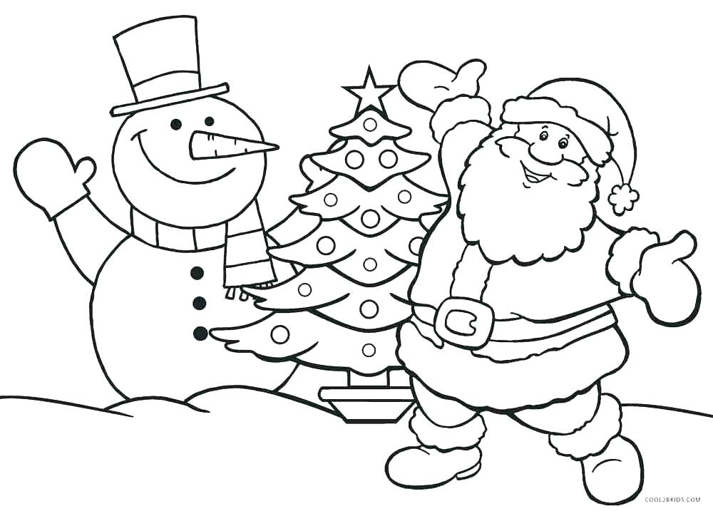 1000x717 Santa Claus Printable Coloring Pages