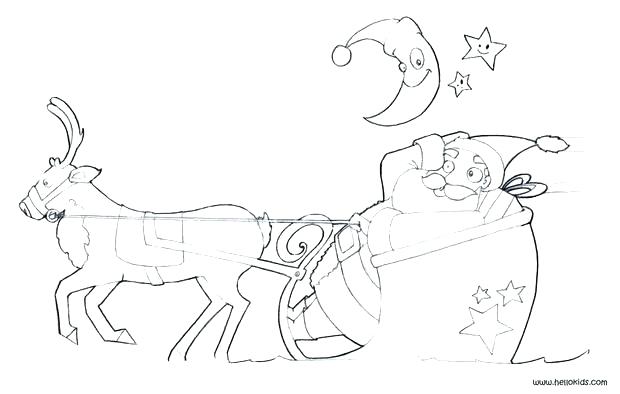 620x394 Santa In Sleigh Coloring Page Sleigh Coloring Pages Printable