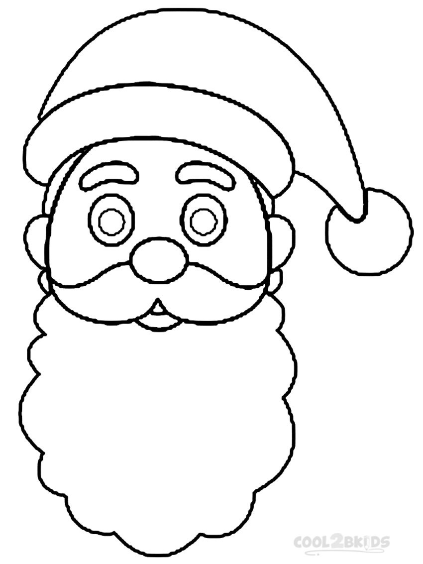 850x1133 Printable Santa Hat Coloring Pages For Kids
