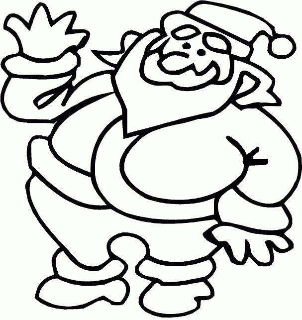 607x643 Kids N Coloring Pages Of Christmas Santa Claus