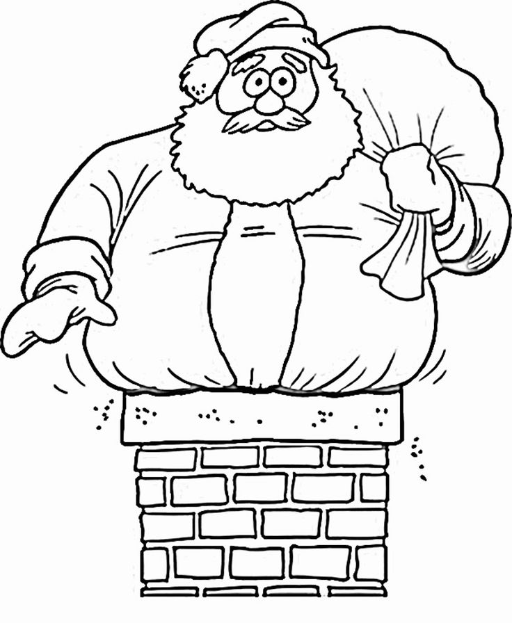 736x896 Santa Claus Free Coloring Pages