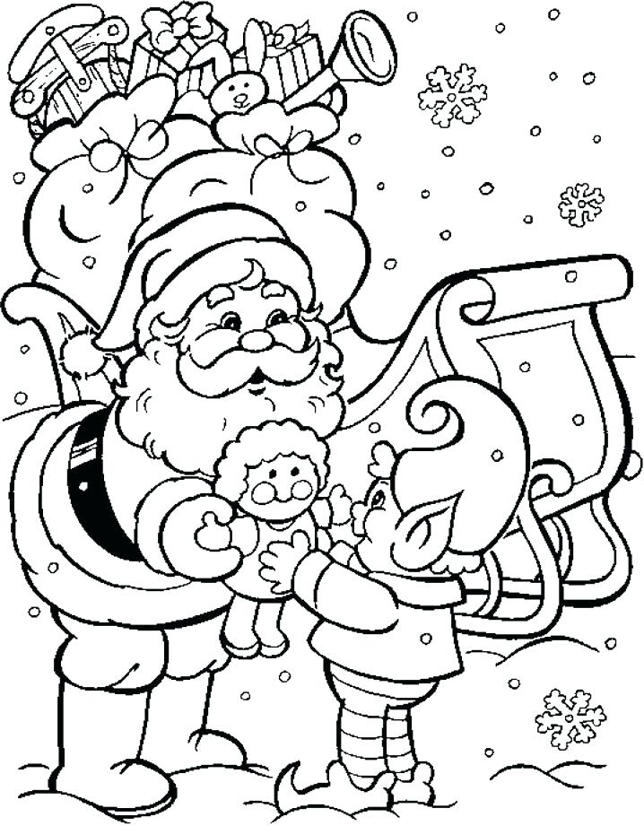 718x921 Santa Coloring Pages Coloring Pages Shoot Wreath With Coloring