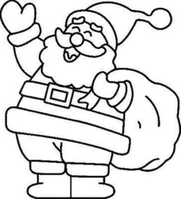 580x638 Santa Coloring Pages Preschool To Beatiful Print Photo Gif H