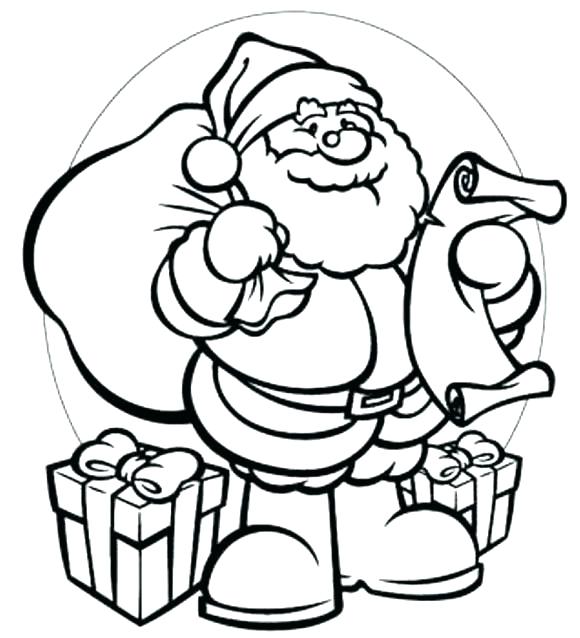 580x638 Santa Coloring Pictures Ing Santa Claus Hat Coloring Page