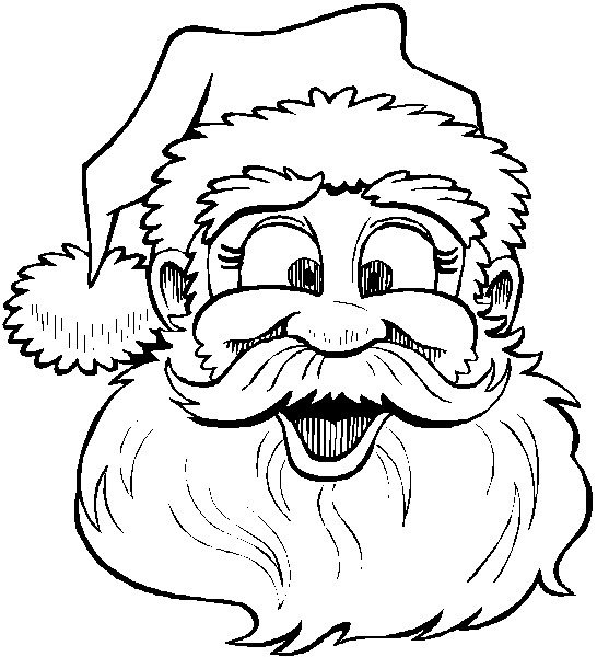 546x600 Face Of Santa Claus Coloring Pages