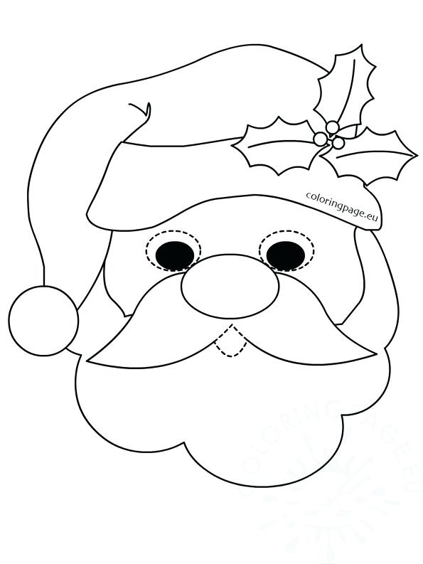 595x793 Santa Face Coloring Page Clause Face Coloring Pages Santa Face