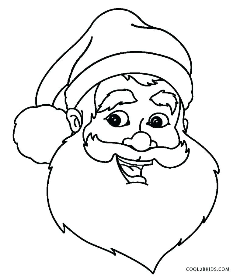 789x920 Santa Face Coloring