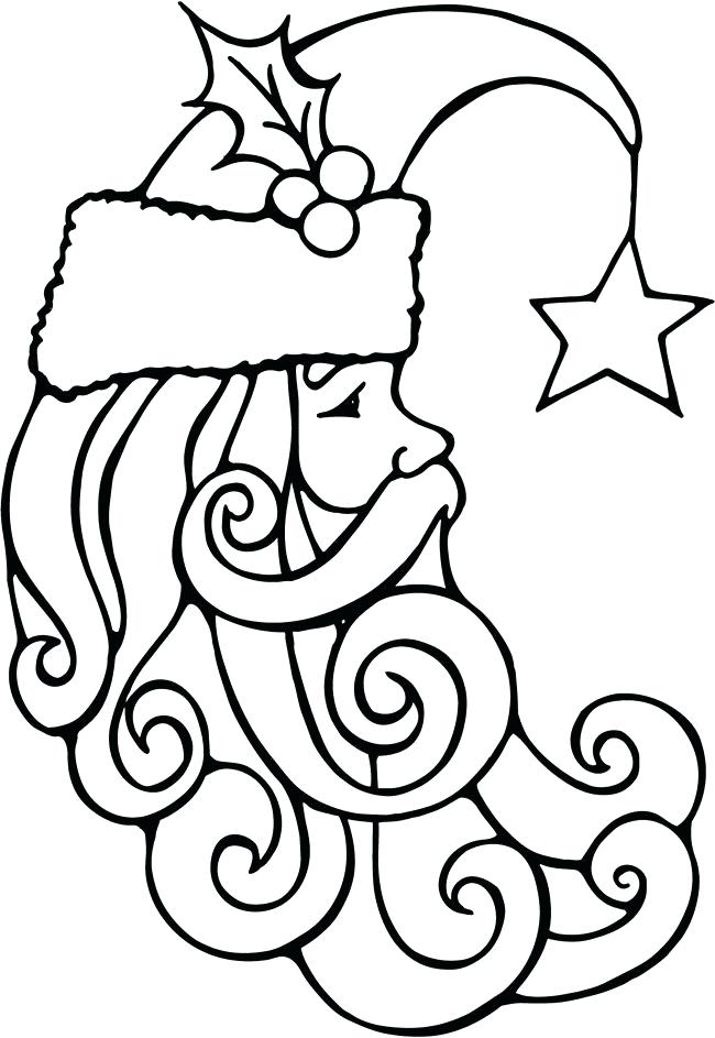 650x943 Santa Face To Color Colorg Colorg Santa Face Coloring Page