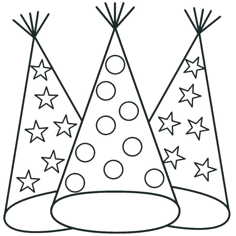 799x799 Santa Hat Coloring Pages Caps In Ca Posted And Hats