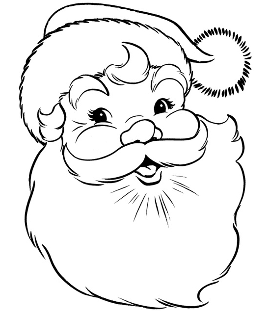 550x644 The Old Happy Christmas Santa Hat Coloring Page Christmas