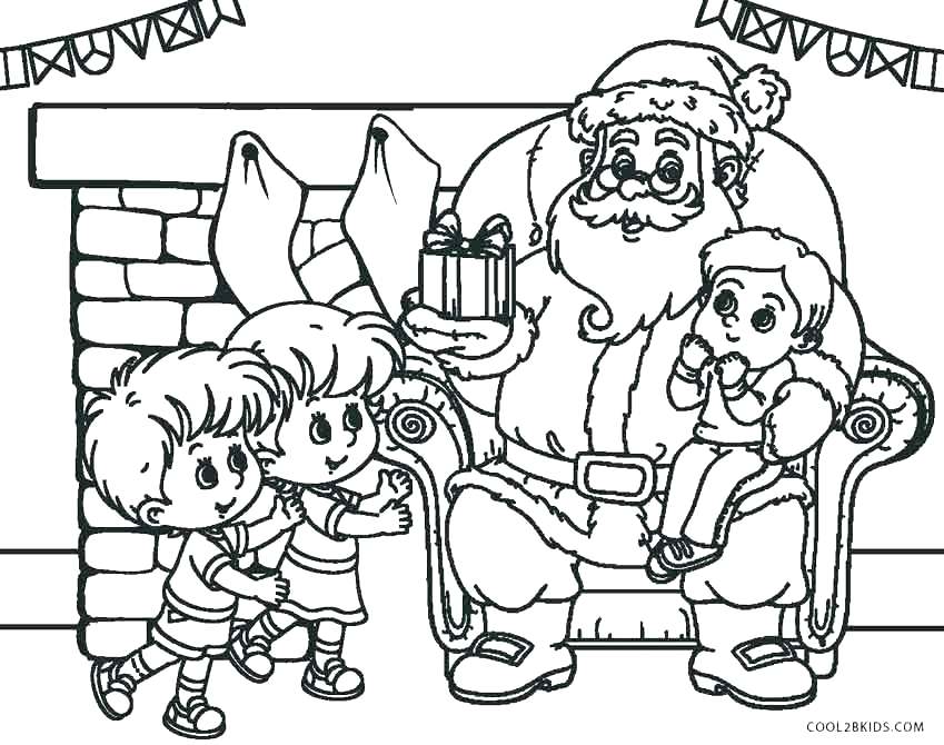 849x670 Kids N Coloring Pages Of Santa Claus Sleigh Coloring Pages