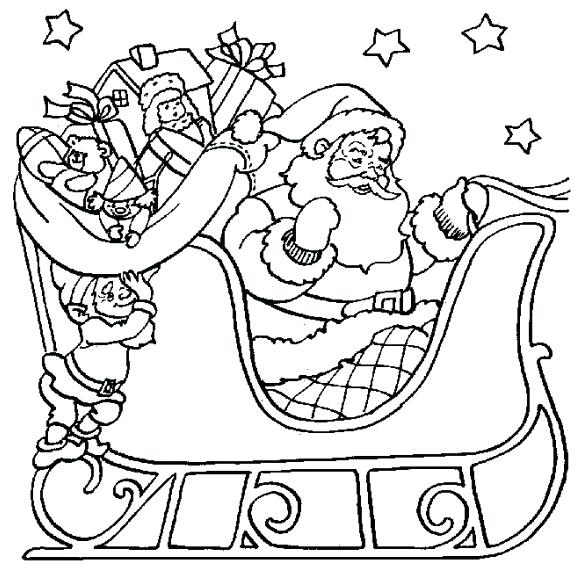 575x575 Santa Sleigh Coloring Page Sleigh Coloring Page Santa And His