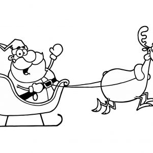 300x300 Santa Sleigh Coloring Pages Printable Best Of Santa Claus On His
