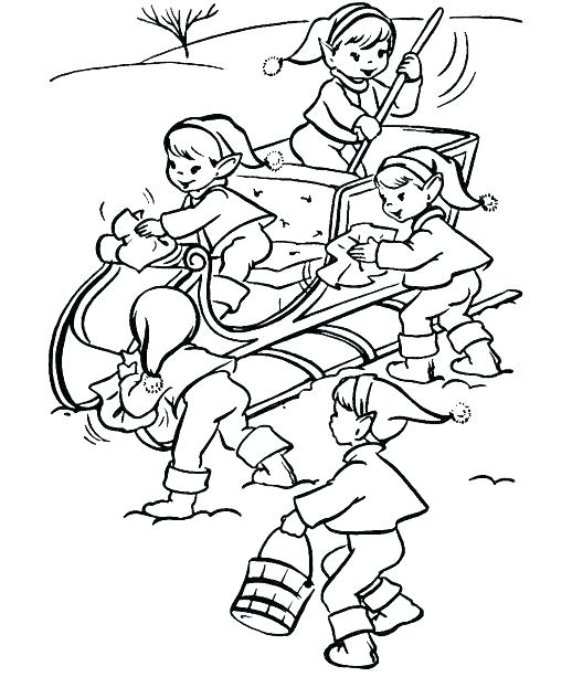 518x632 Coloring Pages Santa Sleigh Coloring Page Sleigh Coloring Page