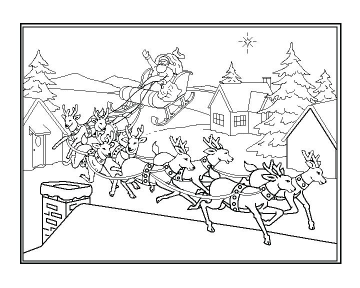 720x576 Santa Sleigh Coloring Page And Sleigh Coloring Pages For Kids Van