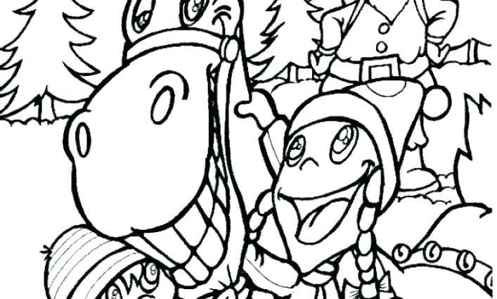 707x425 Santa Sleigh Coloring Page