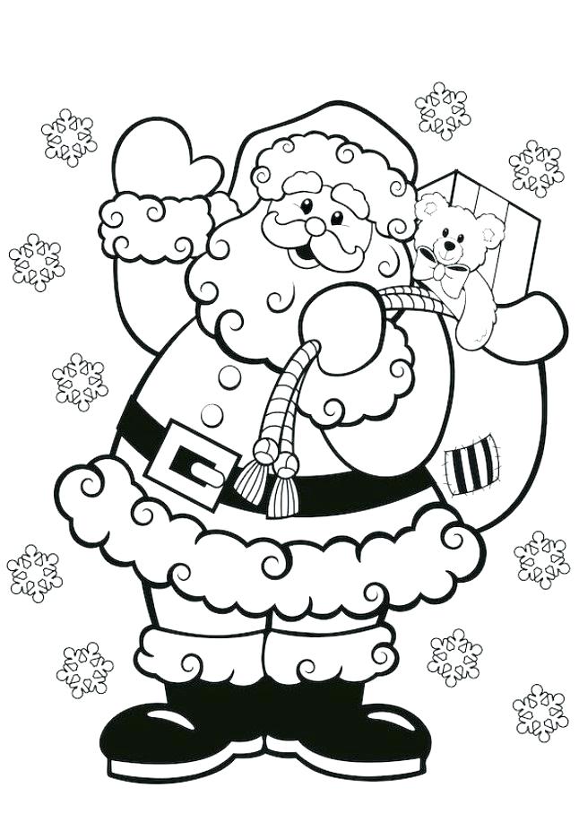 646x917 Santa Color Pages