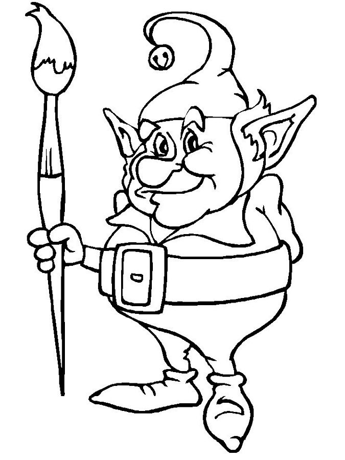 675x900 Elf Coloring Pages