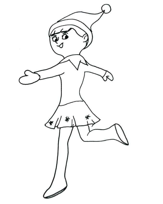 680x850 Elf Coloring Pictures