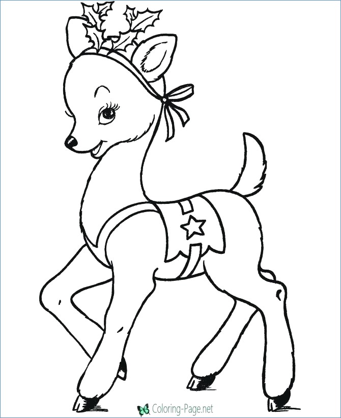 670x820 Rudolph And Santa Leigh Reindeers Coloring Page