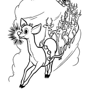 300x300 Rudolph And Clarice Are Santas The Reindeer Coloring Page Color Luna