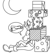 220x220 Santa's Reindeer Coloring Pages