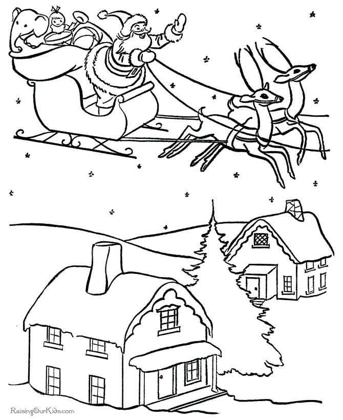 670x820 Santas Reindeer Coloring Pages Awesome Contemporary Sleigh Village