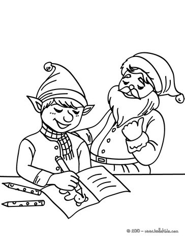 364x470 Santa's Helpers Coloring Pages