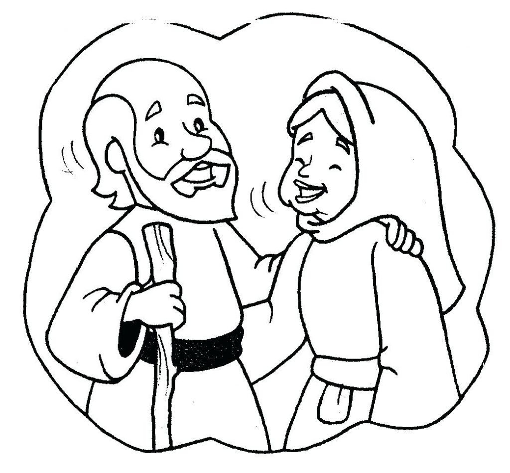 1024x951 Coloring Page Abraham Sarah Coloring Pages Bible Abraham