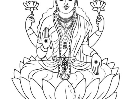440x330 Saraswati Coloring Pages