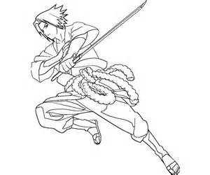 300x250 Sasuke Lineart Colouring Pages