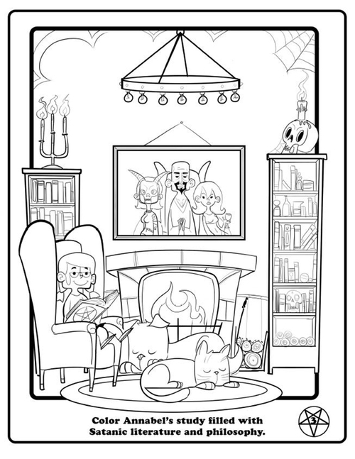 500x647 Satanic Coloring Book Printable Coloring Page
