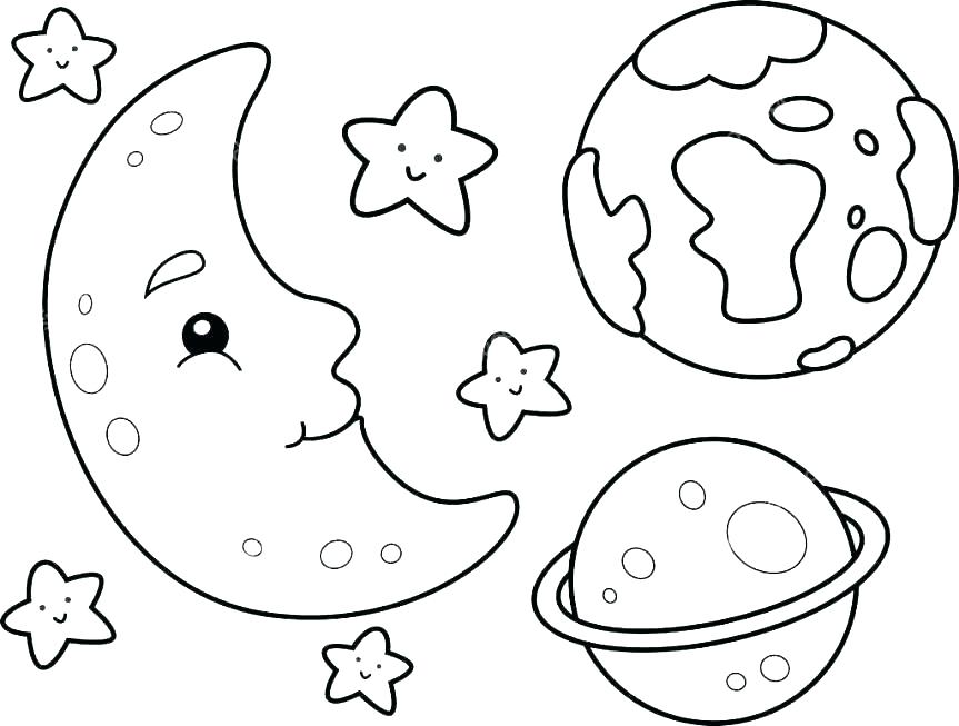 863x653 Space Coloring Pages Printable Planet Coloring Pages For Kids Free
